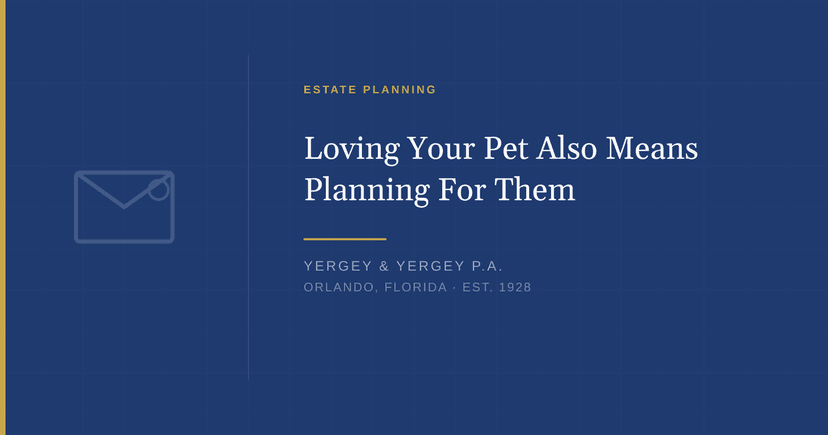 Title card: "Loving Your Pet Also Means Planning For Them"