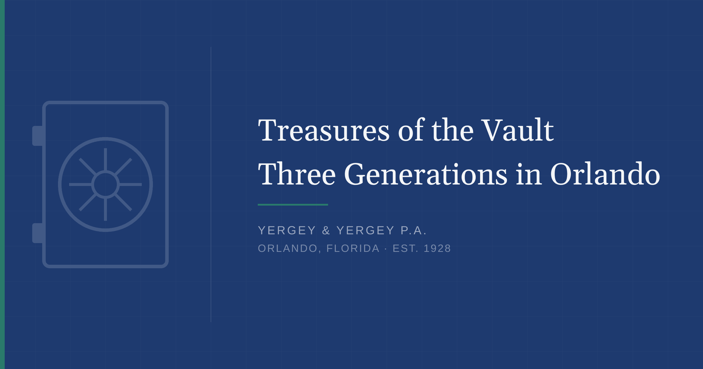 Title card: "Treasures of the Vault Three Generations in Orlando"