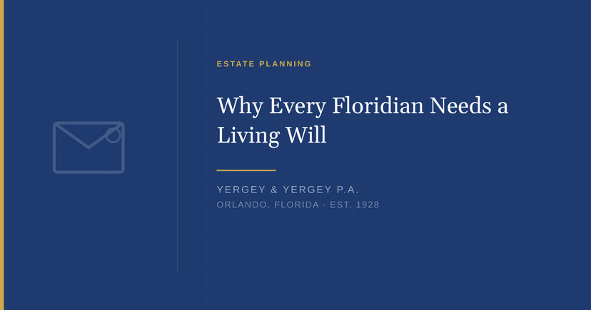 Title card: "Why Every Floridian Needs a Living Will"